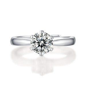 Certified 1ct. t.w.  Moissanite Diamond Solitaire Engagement Ring NEW